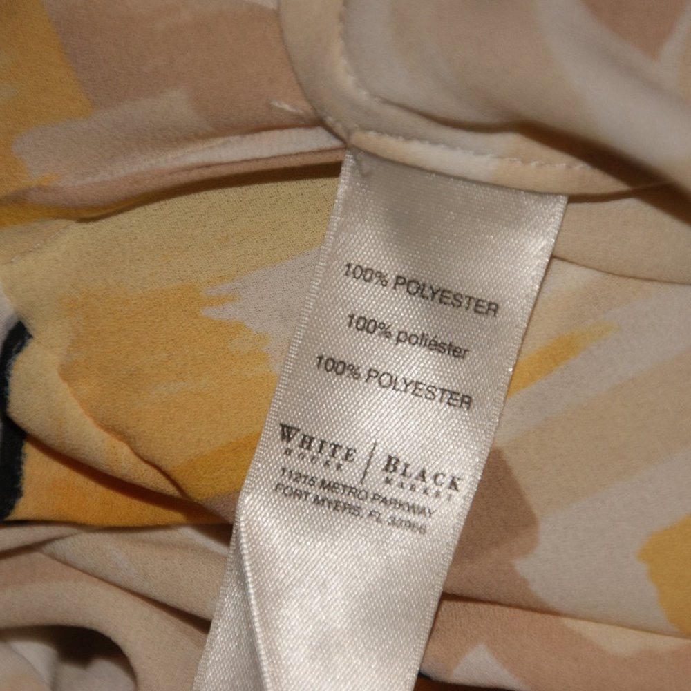 WHBM Yellow Geo Printed Surplice Dress sz 4 - Picture 8 of 11